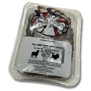 The Dog's Butcher Lamb Tripe with Turkey 80:10:10 1kg
