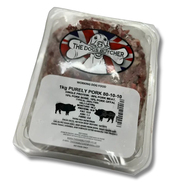 The Dog's Butcher Purely Pork 80:10:10 1kg