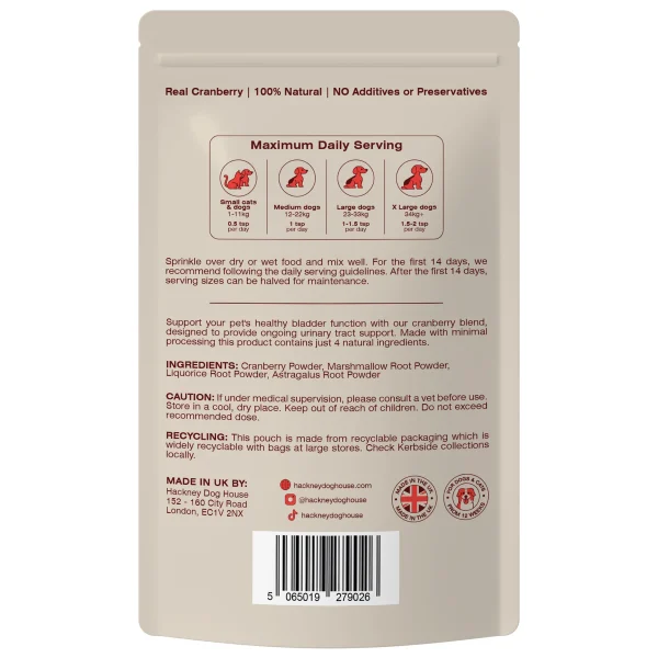 Hackney Dog House Urinary Cranberry Topper 100g - Image 2
