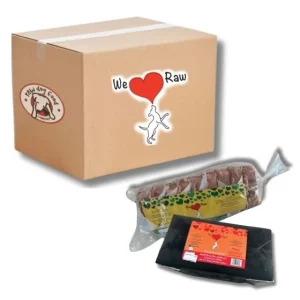 We Love Raw Mixed Variety Box ( 4 x 750g plus 4 x 1.35kg packs heart shaped burgers)