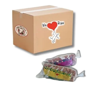 We Love Raw Variety Box - (8 x 1.35kg packs of Heart Shaped Burgers)