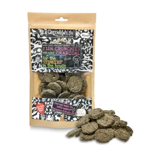 GREEN & WILDS Fish Crunchies with Charcoal 100g Short Shelf Life