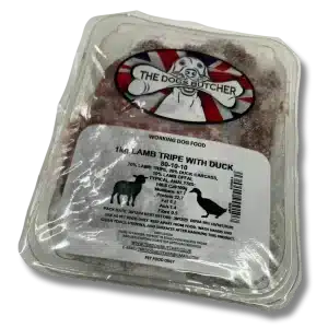 The Dog's Butcher Lamb Tripe with Duck 80:10:10 1kg