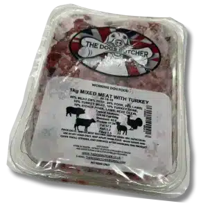 The Dog's Butcher Mixed Meat with Turkey 80:10:10 1kg