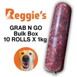 Reggie's Grab N Go Bulk Box Beef + Tripe 80:10:10 (10 X 1kg rolls)