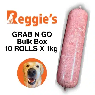 Reggie's Grab N Go Bulk Box Chicken 80:10:10 (10 X 1kg rolls)