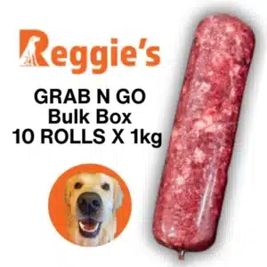Reggie's Grab N Go Bulk Box Duck 80:10:10 (10 X 1kg rolls)